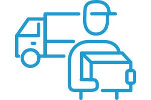 man and truck icon